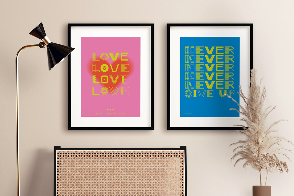 Typography Prints Posters