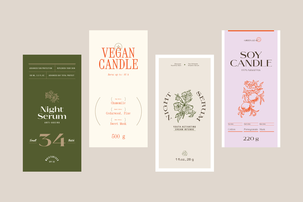 Cosmetics Label Collection