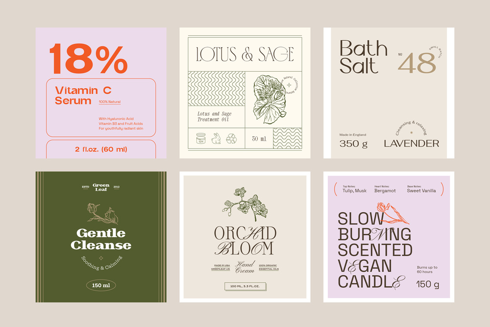 Cosmetics Label Collection