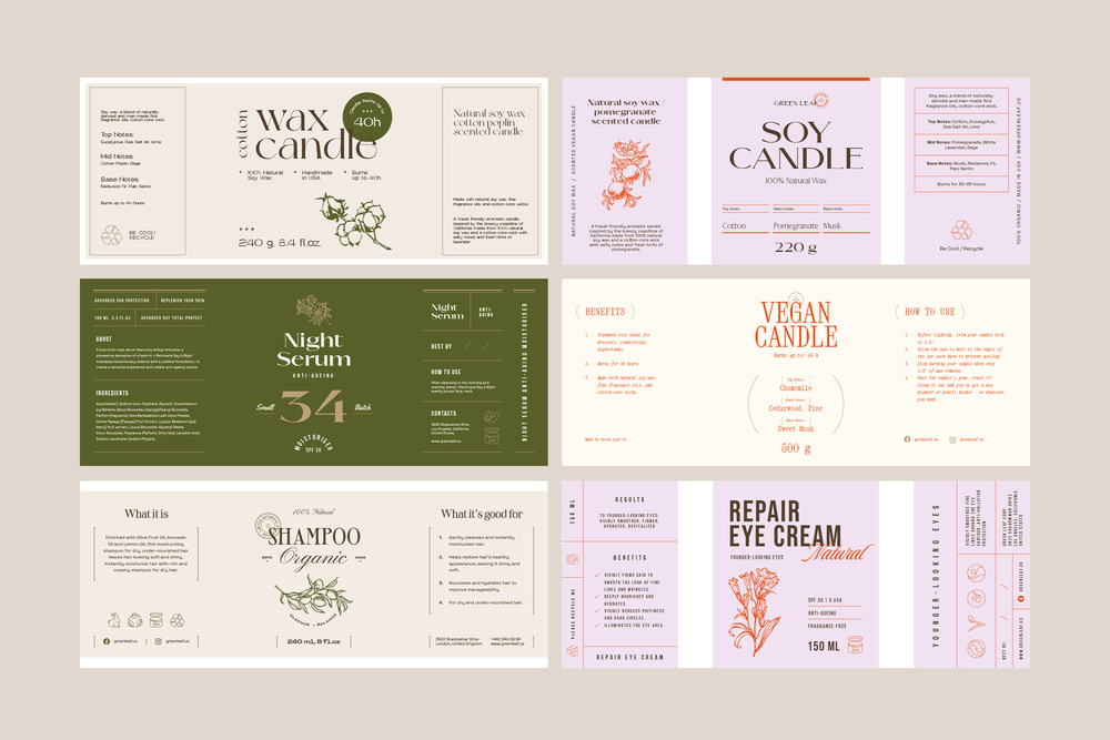 Cosmetics Label Collection