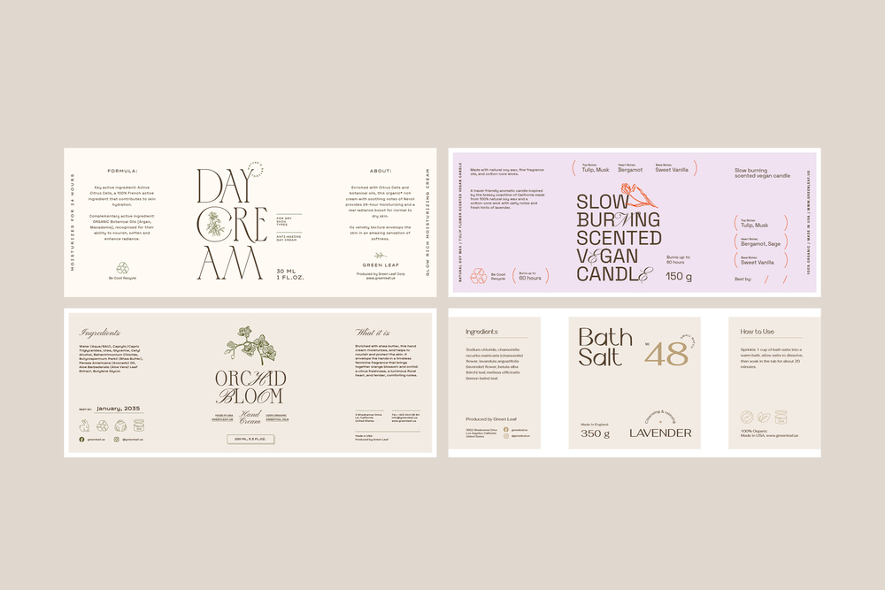 Cosmetics Label Collection