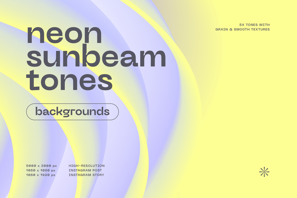 Neon Sunbeam Gradient Backgrounds