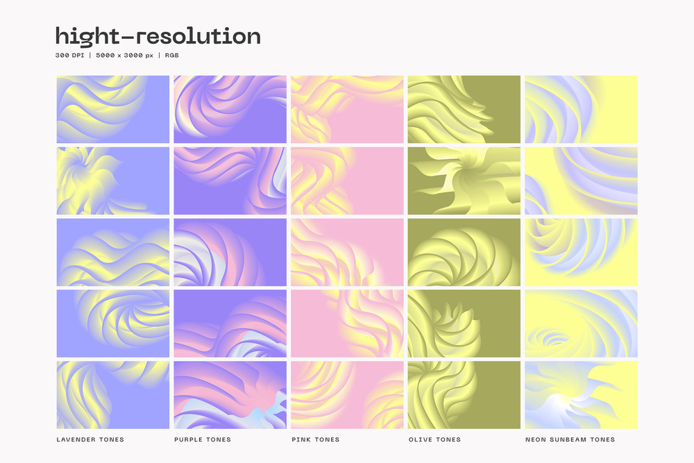 Neon Sunbeam Gradient Backgrounds