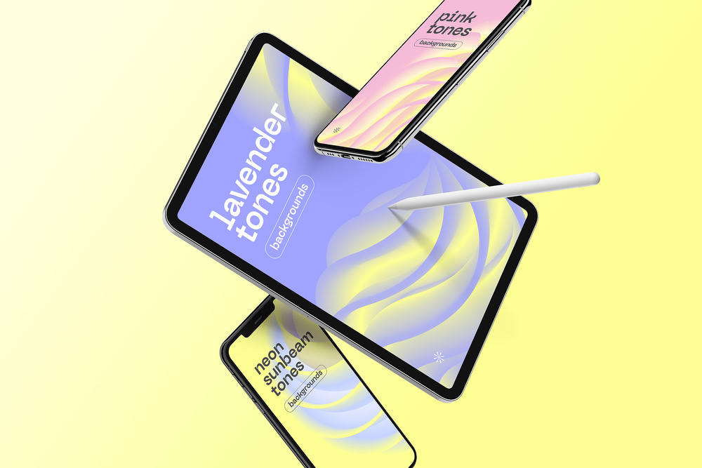 Neon Sunbeam Gradient Backgrounds