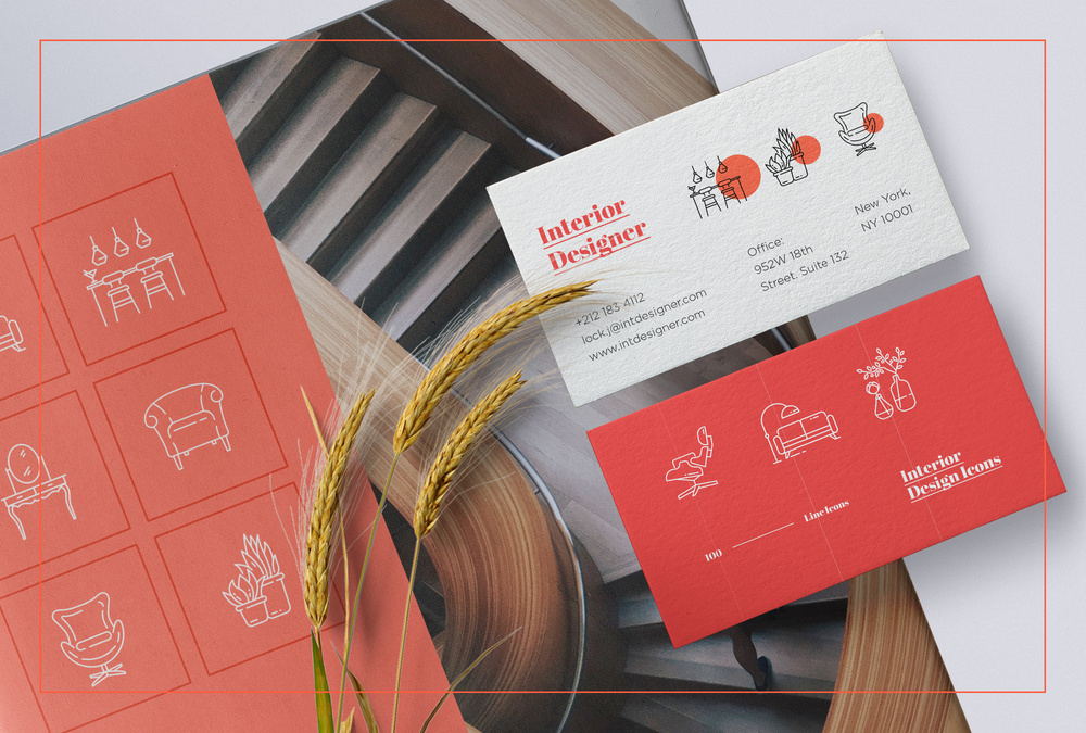 Interior Design – 100 Line Icons