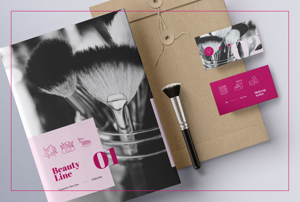 Beauty & Cosmetics – 100 Line Icons