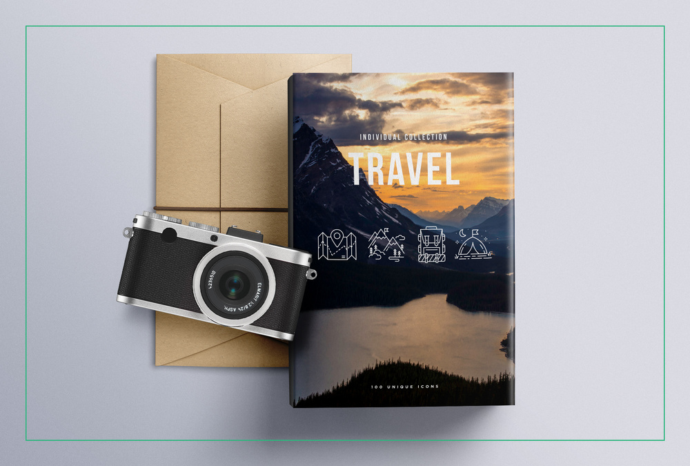 Travel & Landmarks – 100 Line Icons