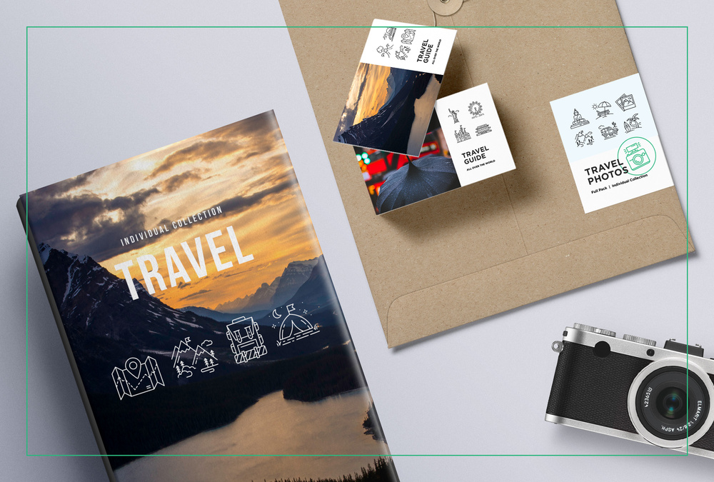 Travel & Landmarks – 100 Line Icons
