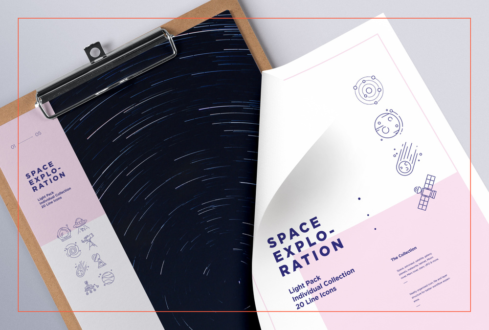 Space Exploration – 20 Line Icons