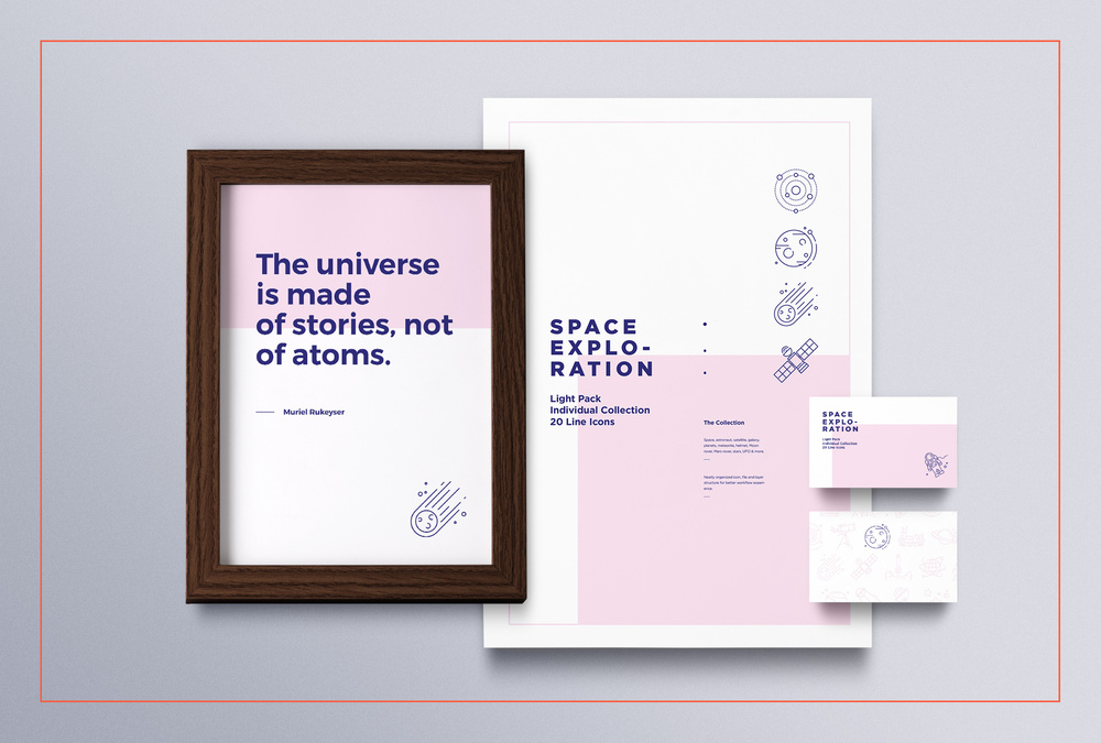 Space Exploration – 20 Line Icons