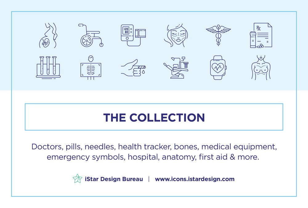 Medicine – 100 Line Icons