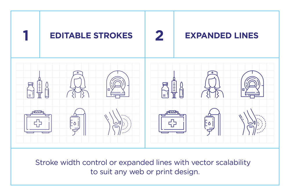Medicine – 100 Line Icons