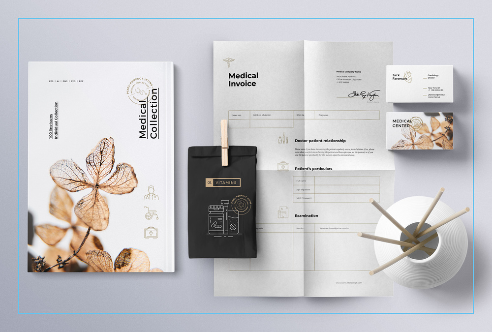 Medicine – 100 Line Icons