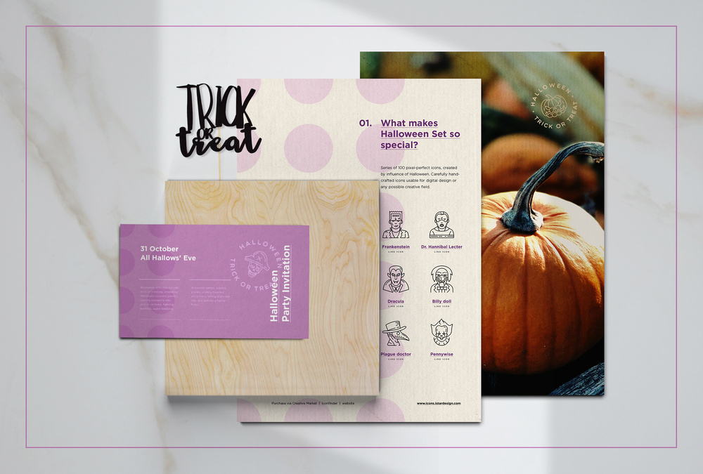 Halloween – 100 Line Icons