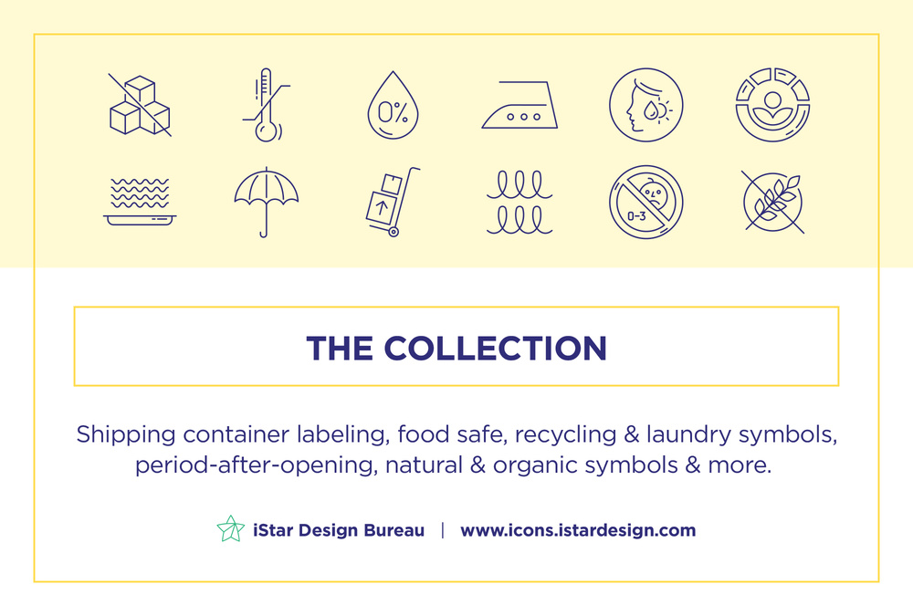Packaging Symbols – 200 Line Icons