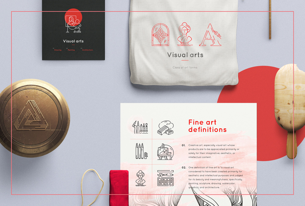 Art and Crafting – 110 Line Icons