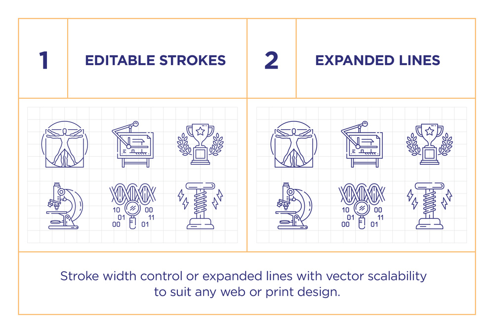 Education and Science – 100 Line Icons