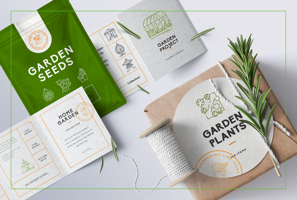 Gardening – 100 Line Icons