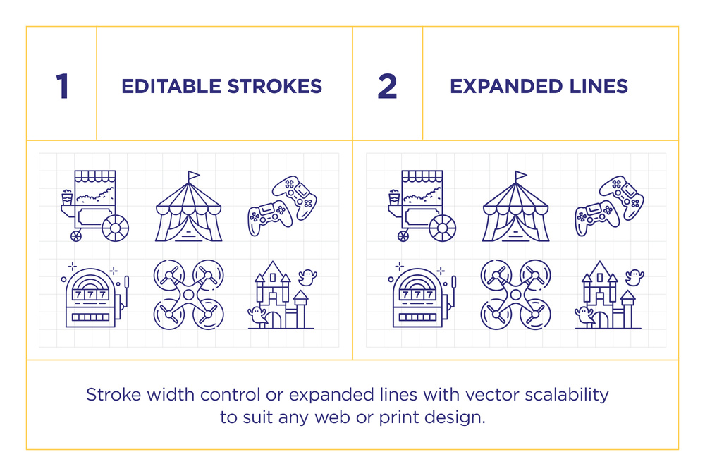 Entertainment – 100 Line Icons