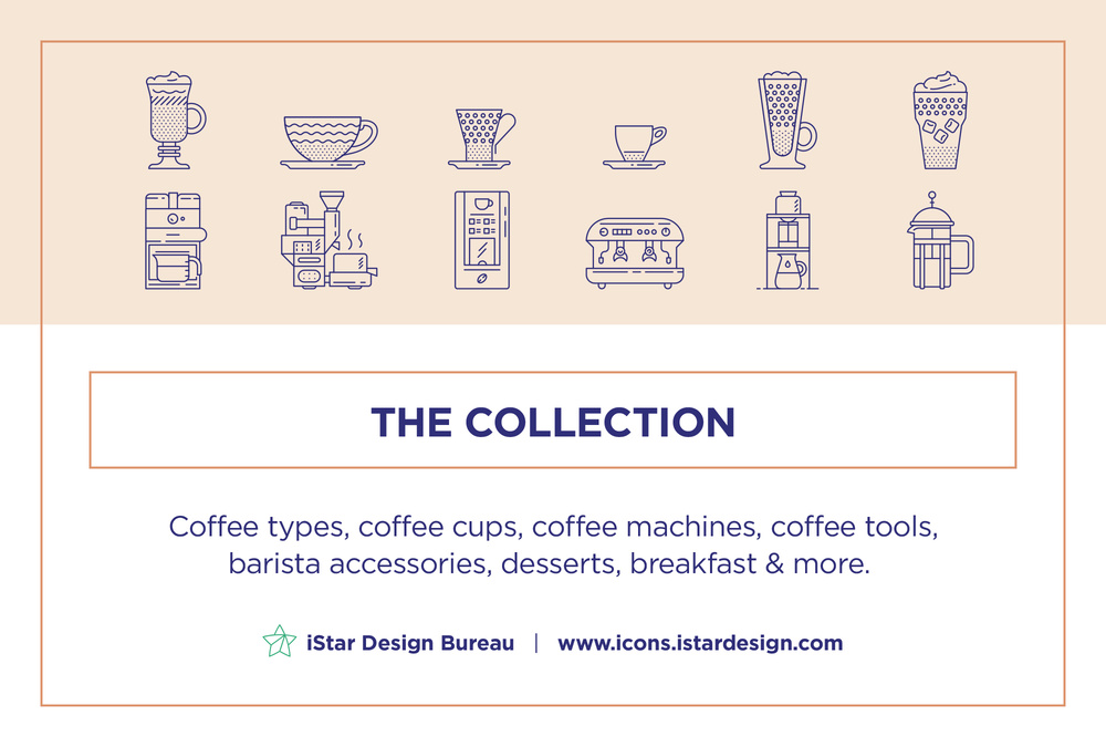Coffee House - 130 Line Icons