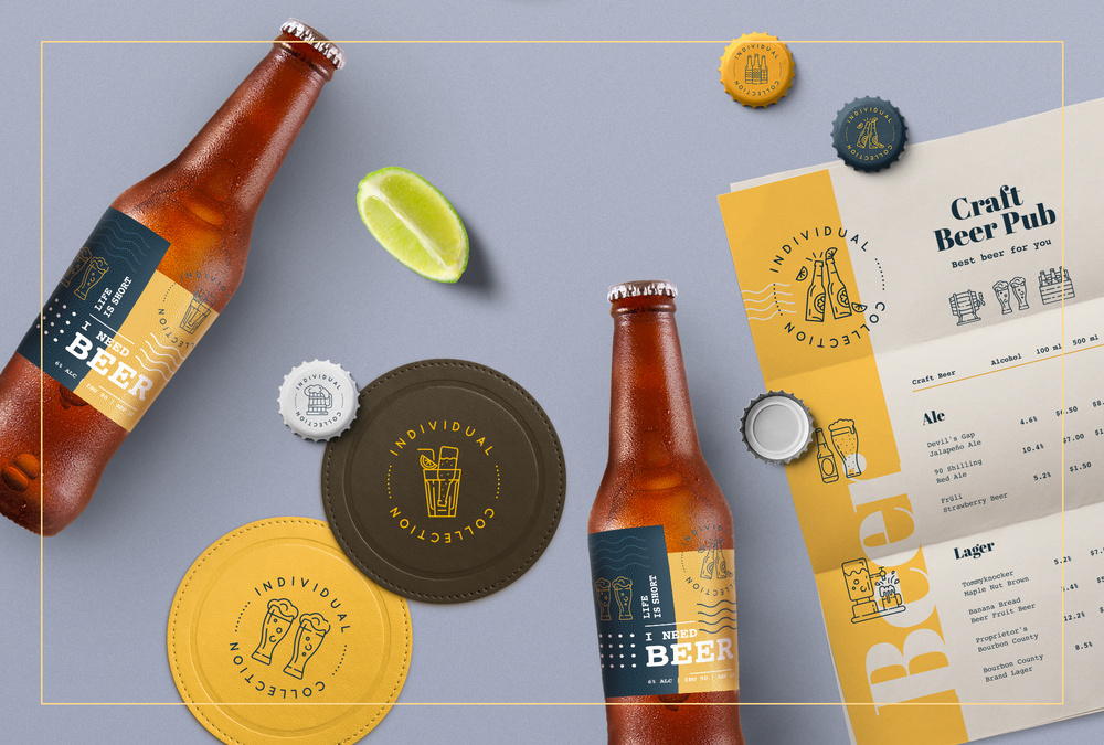 Cocktail Bar – 100 Line Icons
