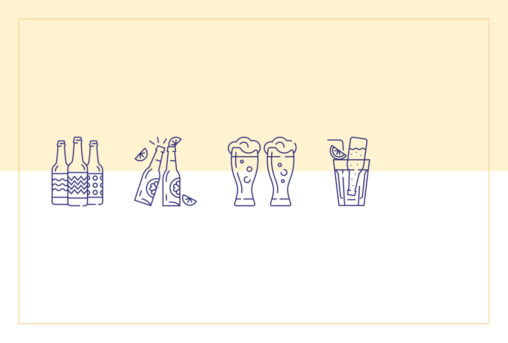 Cocktail Bar – 100 Line Icons