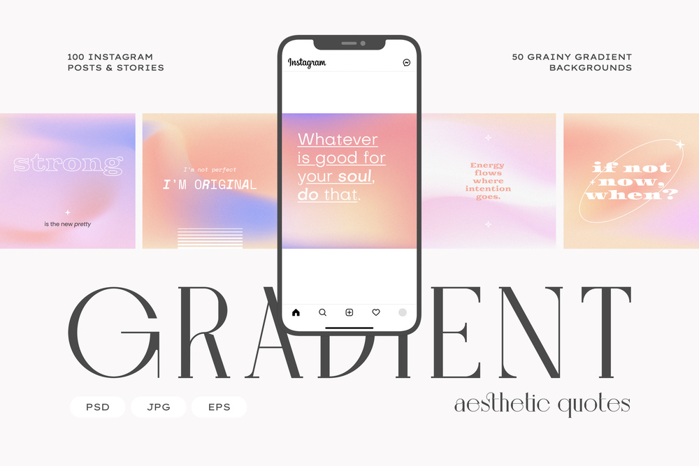 Instagram Gradient Quotes