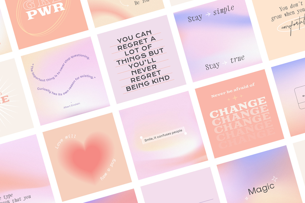 Instagram Gradient Quotes