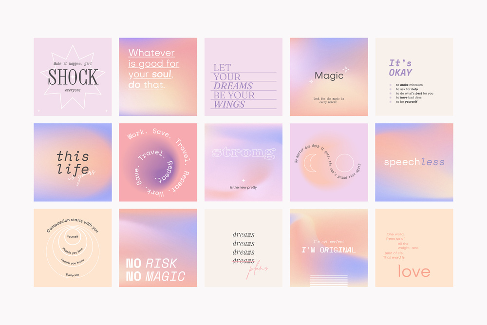 Instagram Gradient Quotes