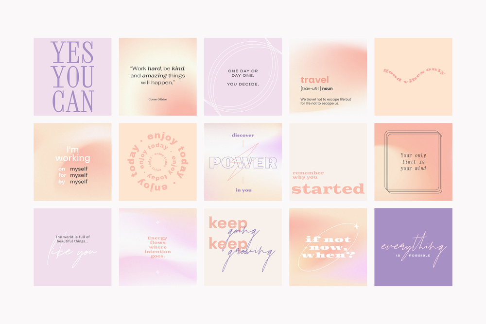 Instagram Gradient Quotes
