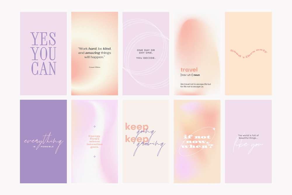 Instagram Gradient Quotes