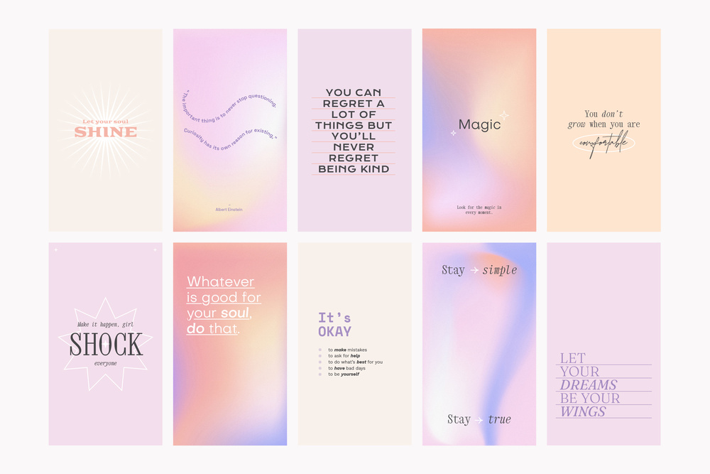 Instagram Gradient Quotes