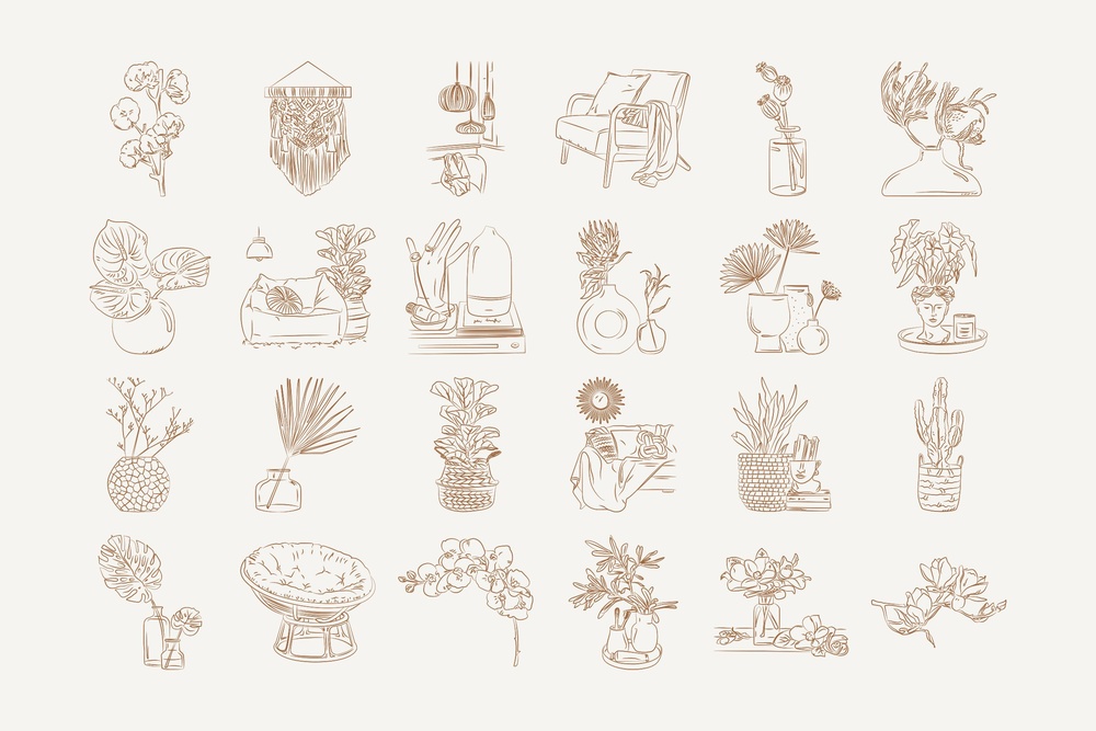 Bohemian Illustration Set