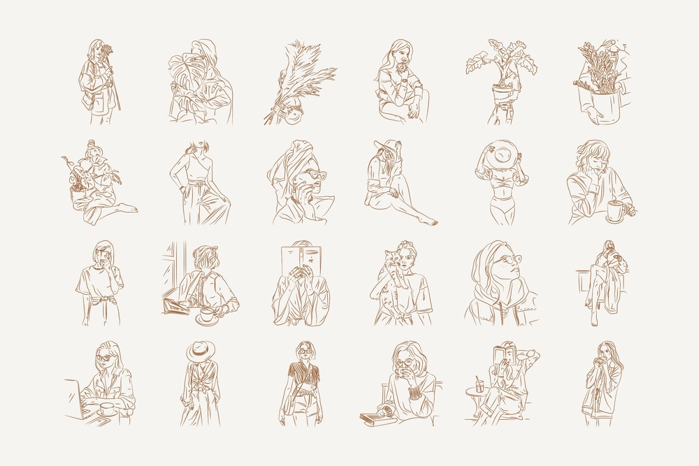 Bohemian Illustration Set