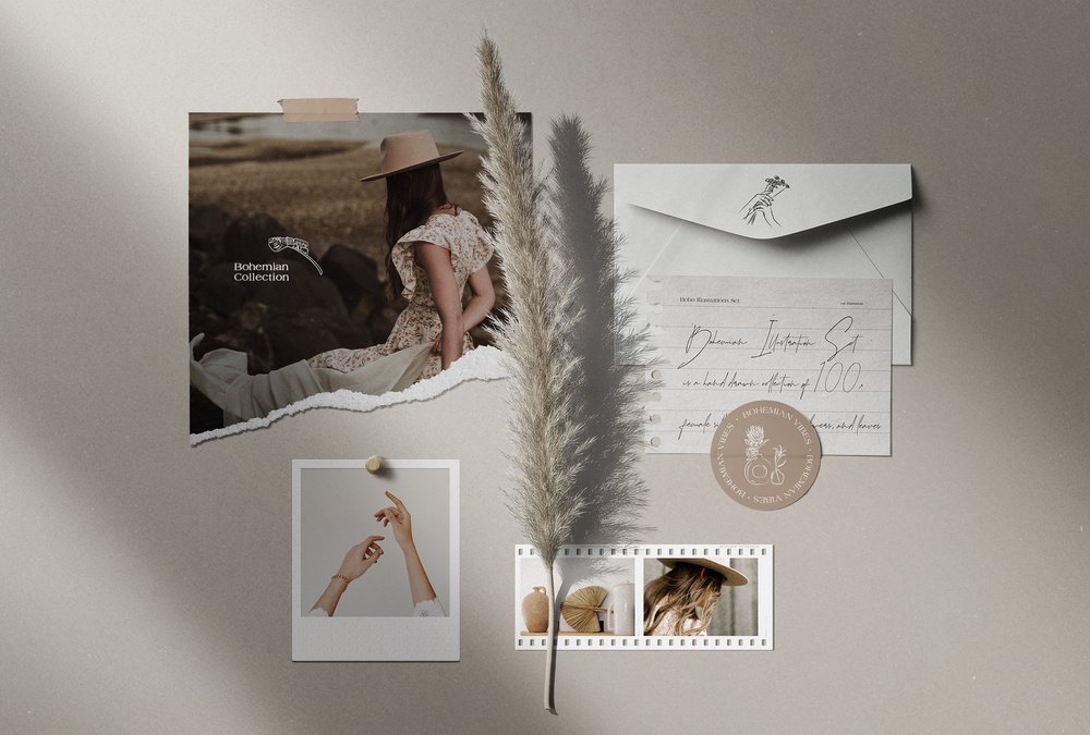 Bohemian Illustration Set