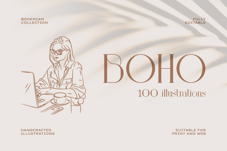 Bohemian Illustration Set