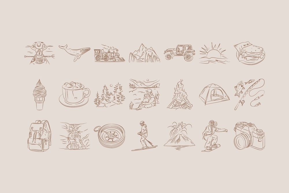 Travel Illustration Set