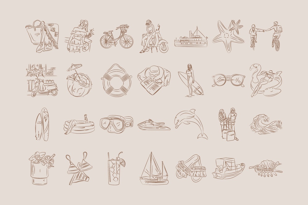 Travel Illustration Set