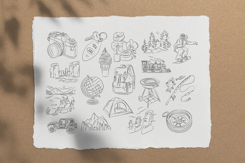 Travel Illustration Set