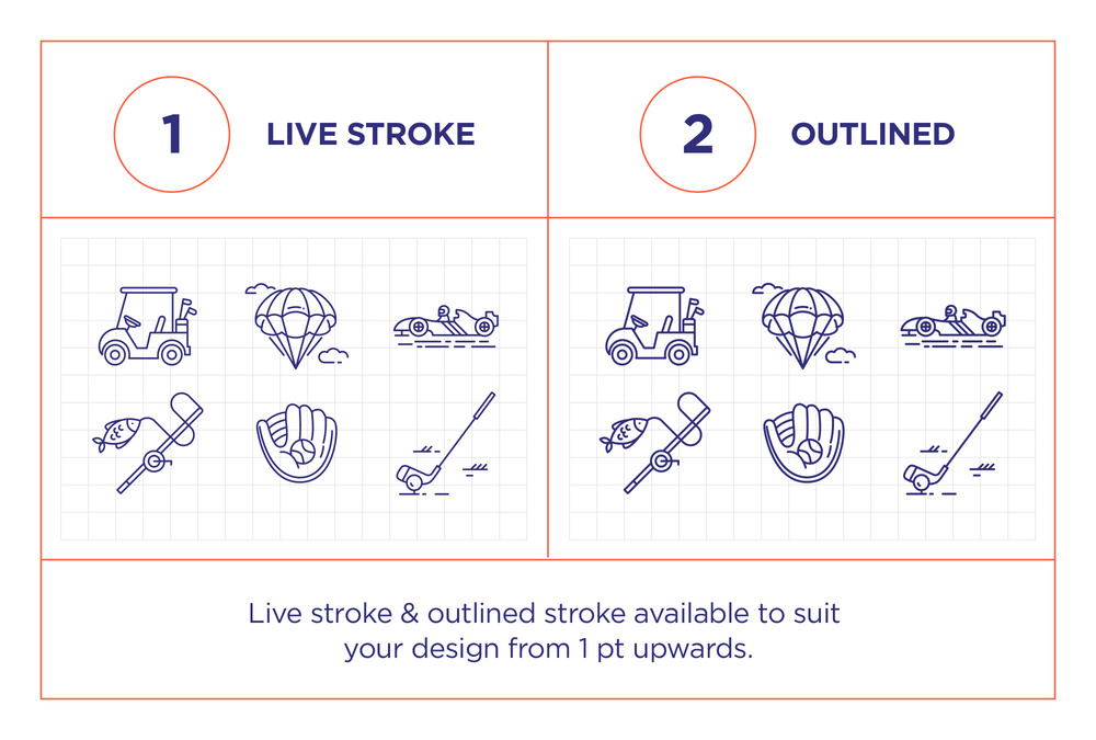 Sport & Extreme – 100 Line Icons