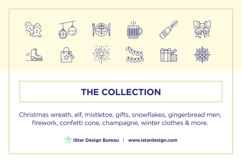 Christmas – 100 Line Icons