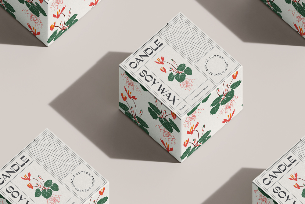 Floral Retro Label Set
