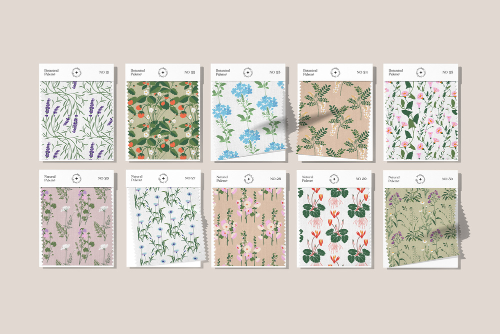 Floral Retro Label Set