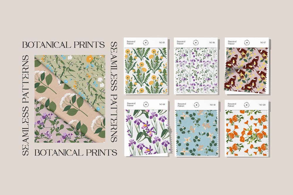 Floral Retro Label Set